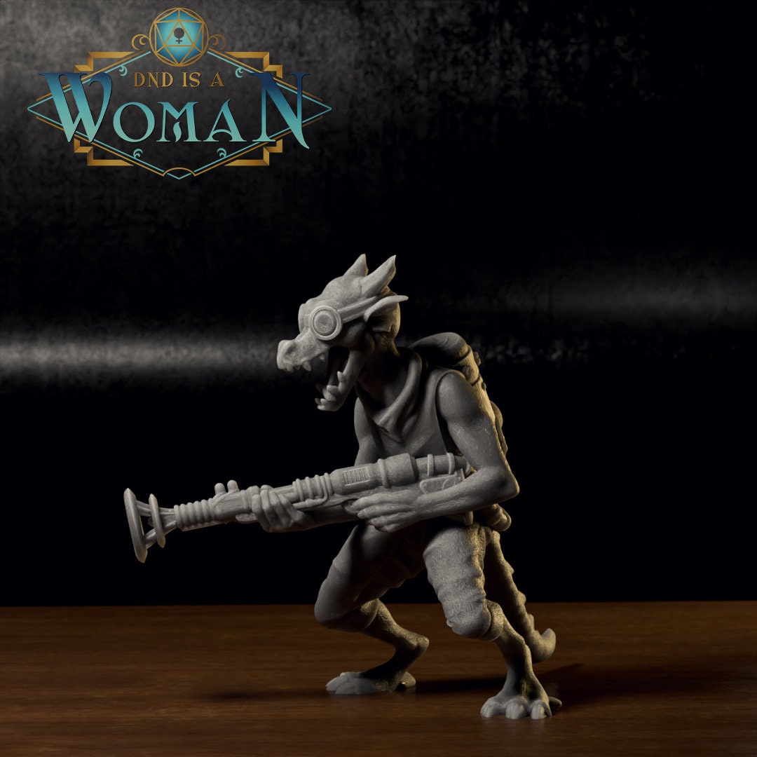 Kobold Engineer | D&D TTRPG Miniature | DnD Is A Woman | NO BASE