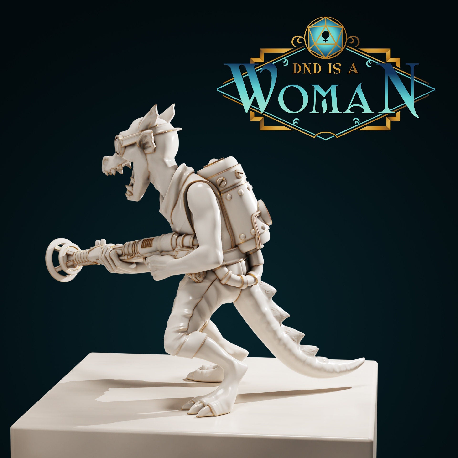 Kobold Engineer | D&D TTRPG Miniature | DnD Is A Woman | NO BASE