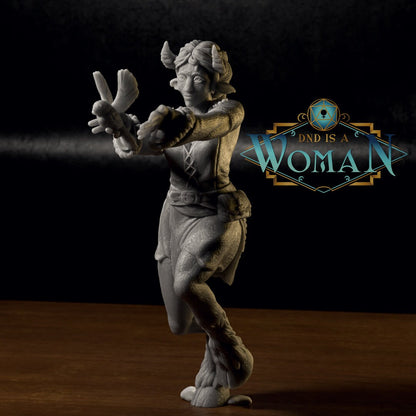 Satyr Druid | D&D TTRPG Miniature | DnD Is A Woman | NO BASE