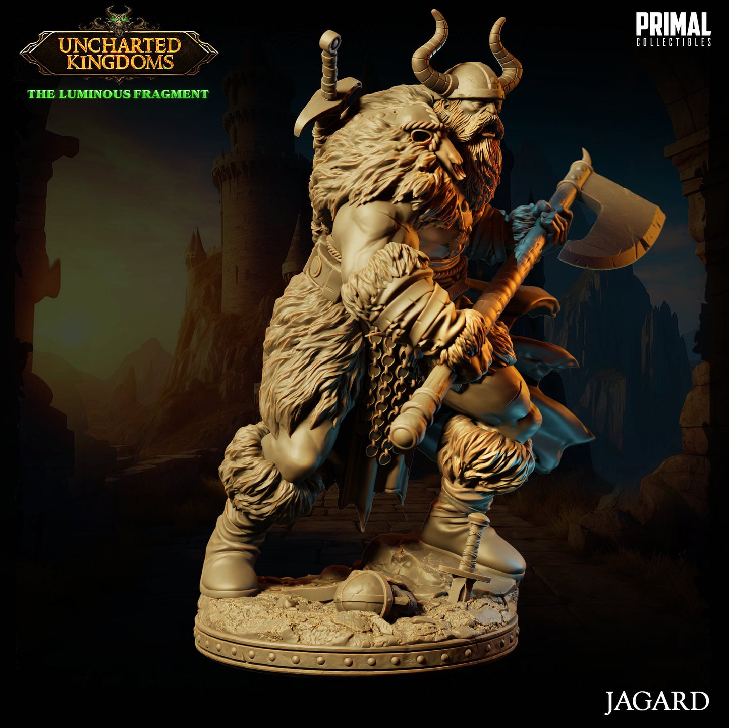 Barbarian King Jagard | Tabletop Scale | TTRPG D&D Miniature | Primal Collectibles