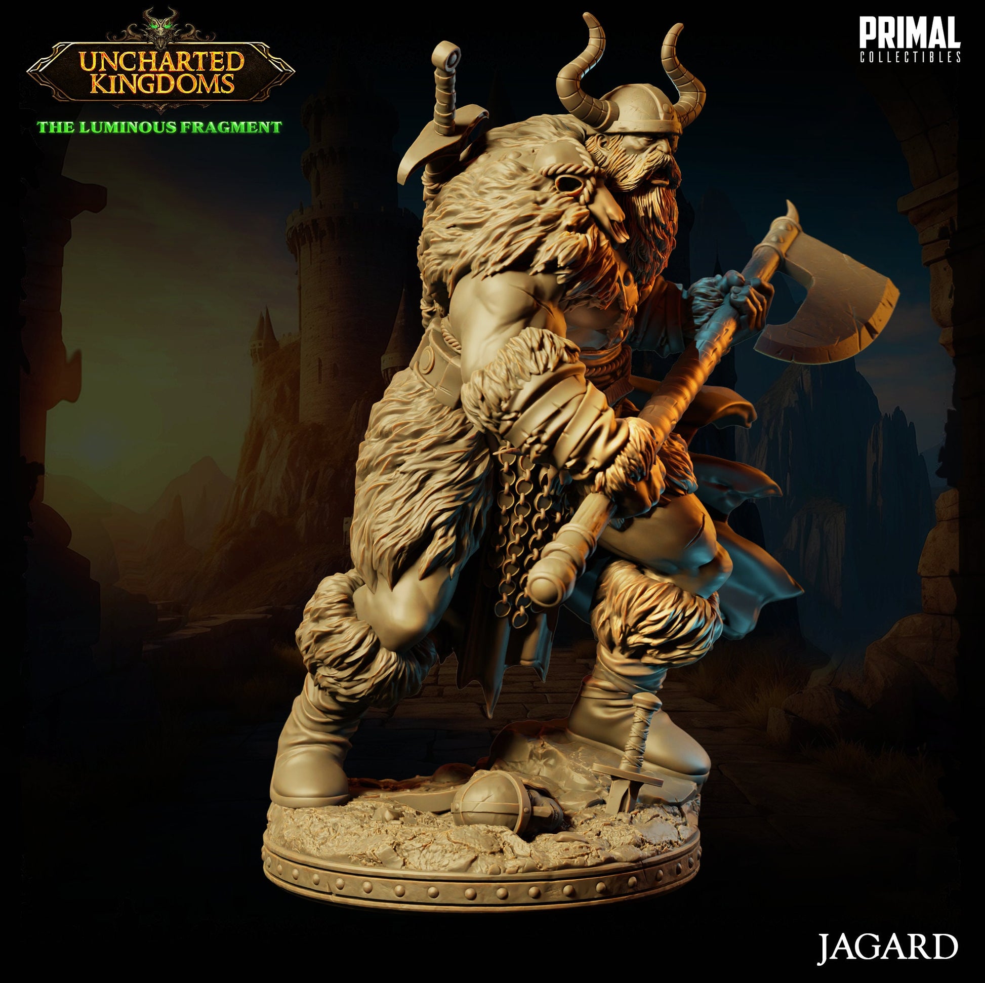 Barbarian King Jagard | Tabletop Scale | TTRPG D&D Miniature | Primal Collectibles