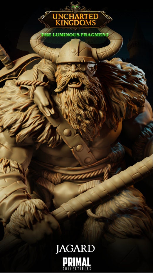 Barbarian King Jagard | Tabletop Scale | TTRPG D&D Miniature | Primal Collectibles