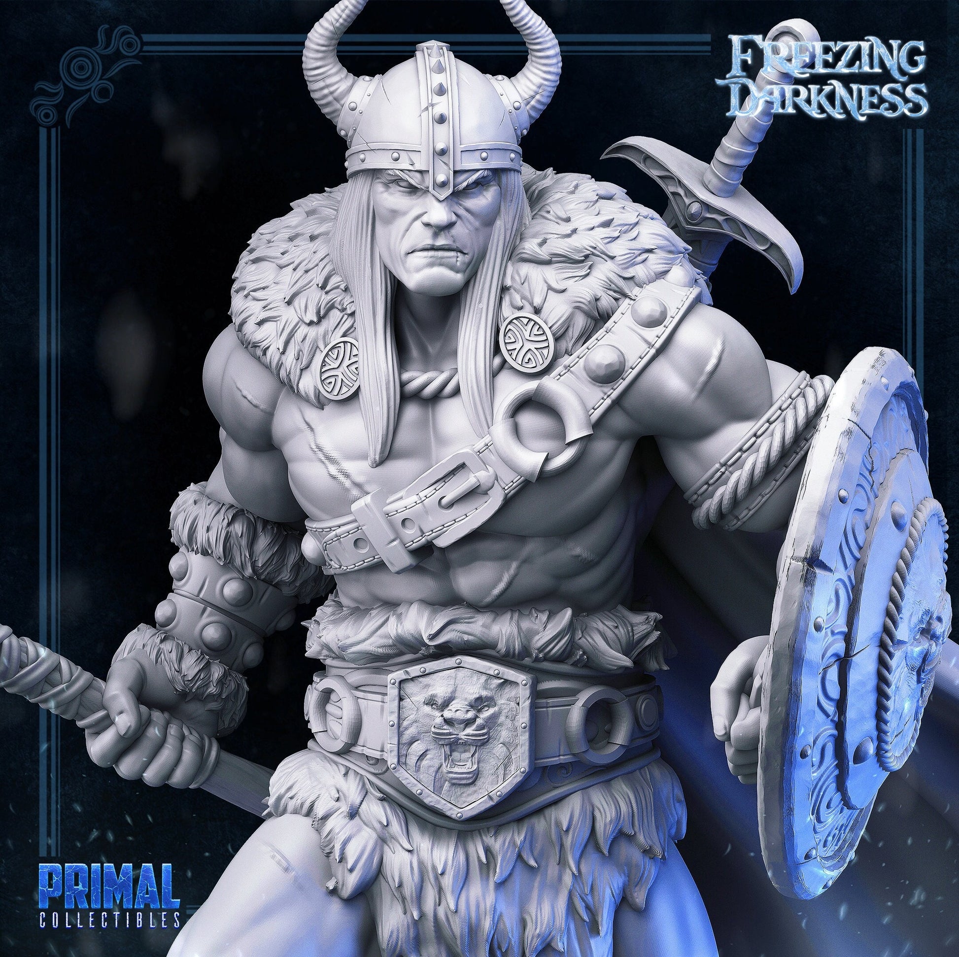 Barbarian Kreyvos | Tabletop Scale | TTRPG D&D Miniature | Primal Collectibles