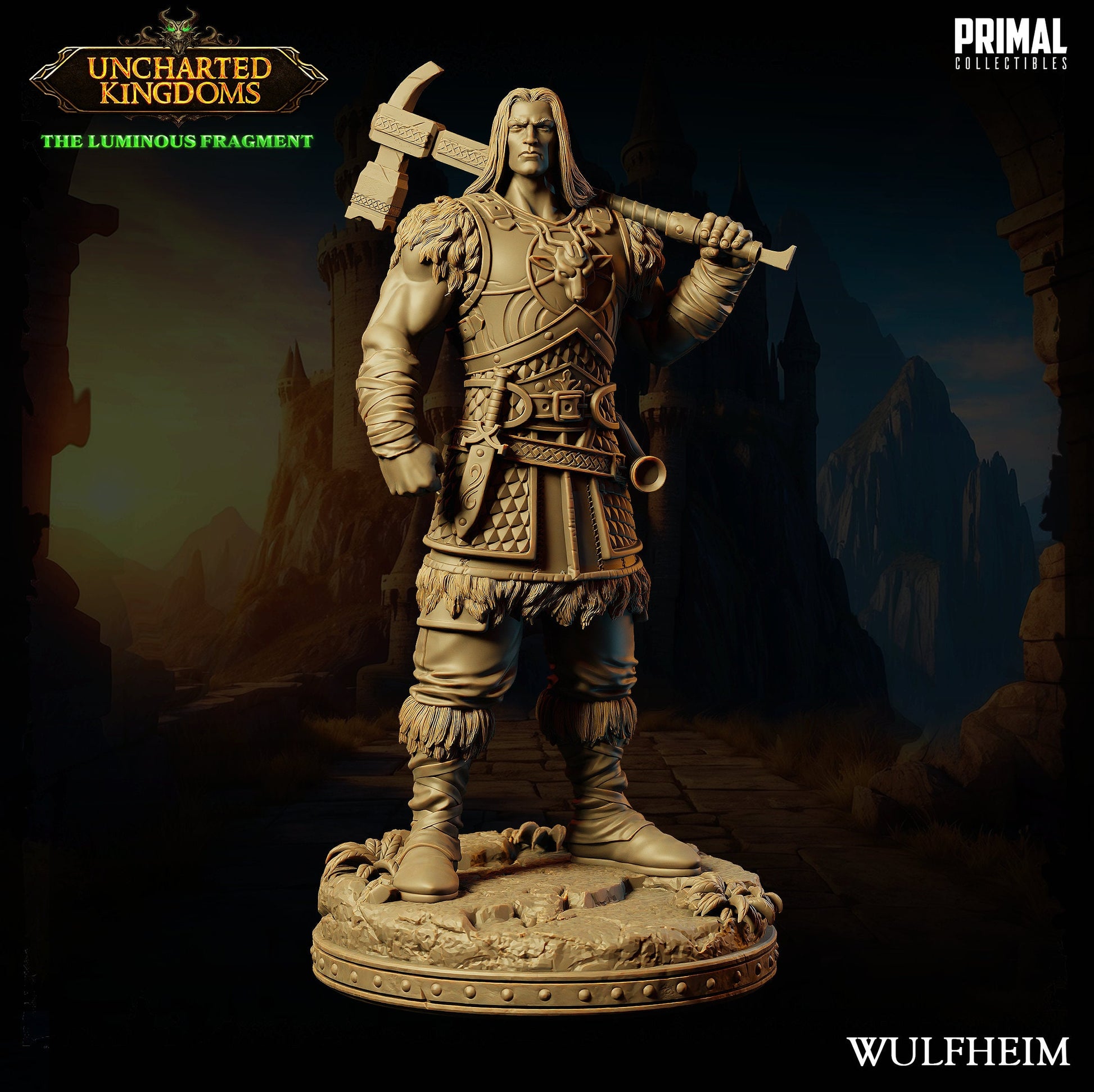 Barbarian Wulfheim Stand | Tabletop Scale | TTRPG D&D Miniature | Primal Collectibles