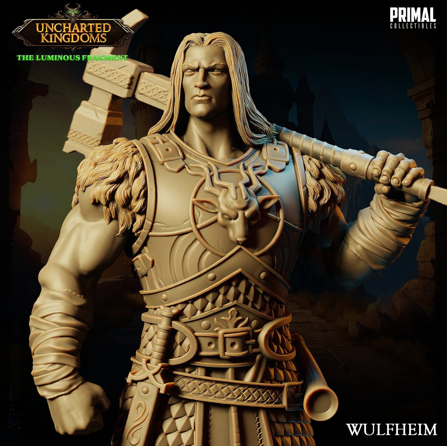 Barbarian Wulfheim Stand | Tabletop Scale | TTRPG D&D Miniature | Primal Collectibles
