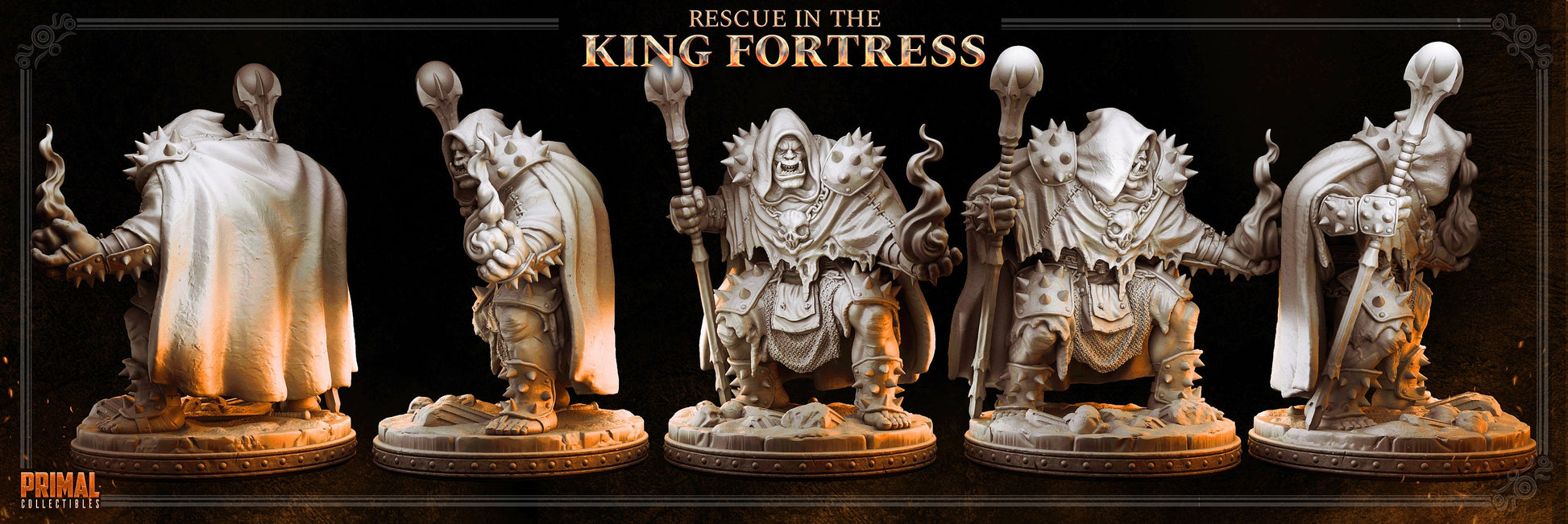 Borgakh Throgson Orc Spellcaster | Tabletop Scale | TTRPG D&D Miniature | Primal Collectibles