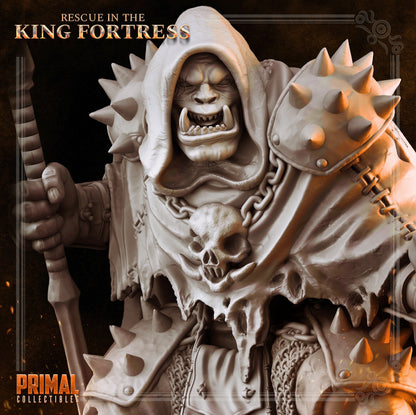 Borgakh Throgson Orc Spellcaster | Rescue in the King Fortress | TTRPG D&D Miniature | Primal Collectibles