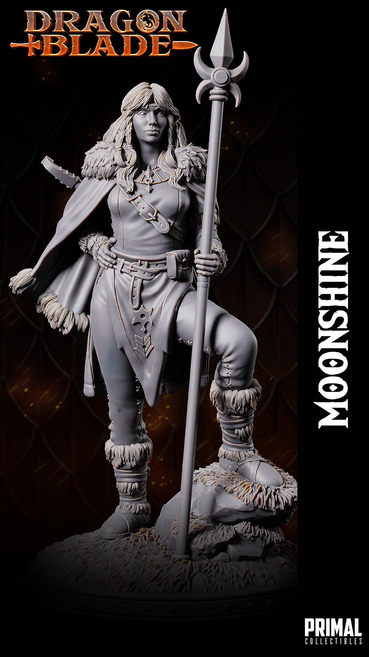 Cleric Moonshine | Tabletop Scale | TTRPG D&D Miniature | Primal Collectibles