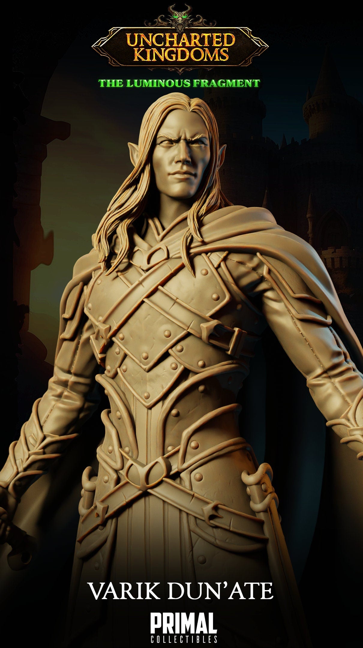 Dark Elf Varik | Tabletop Scale | TTRPG D&D Miniature | Primal Collectibles