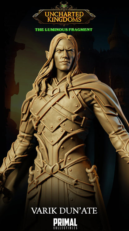 Dark Elf Varik | Uncharted Kingdoms | TTRPG D&D Miniature | Primal Collectibles