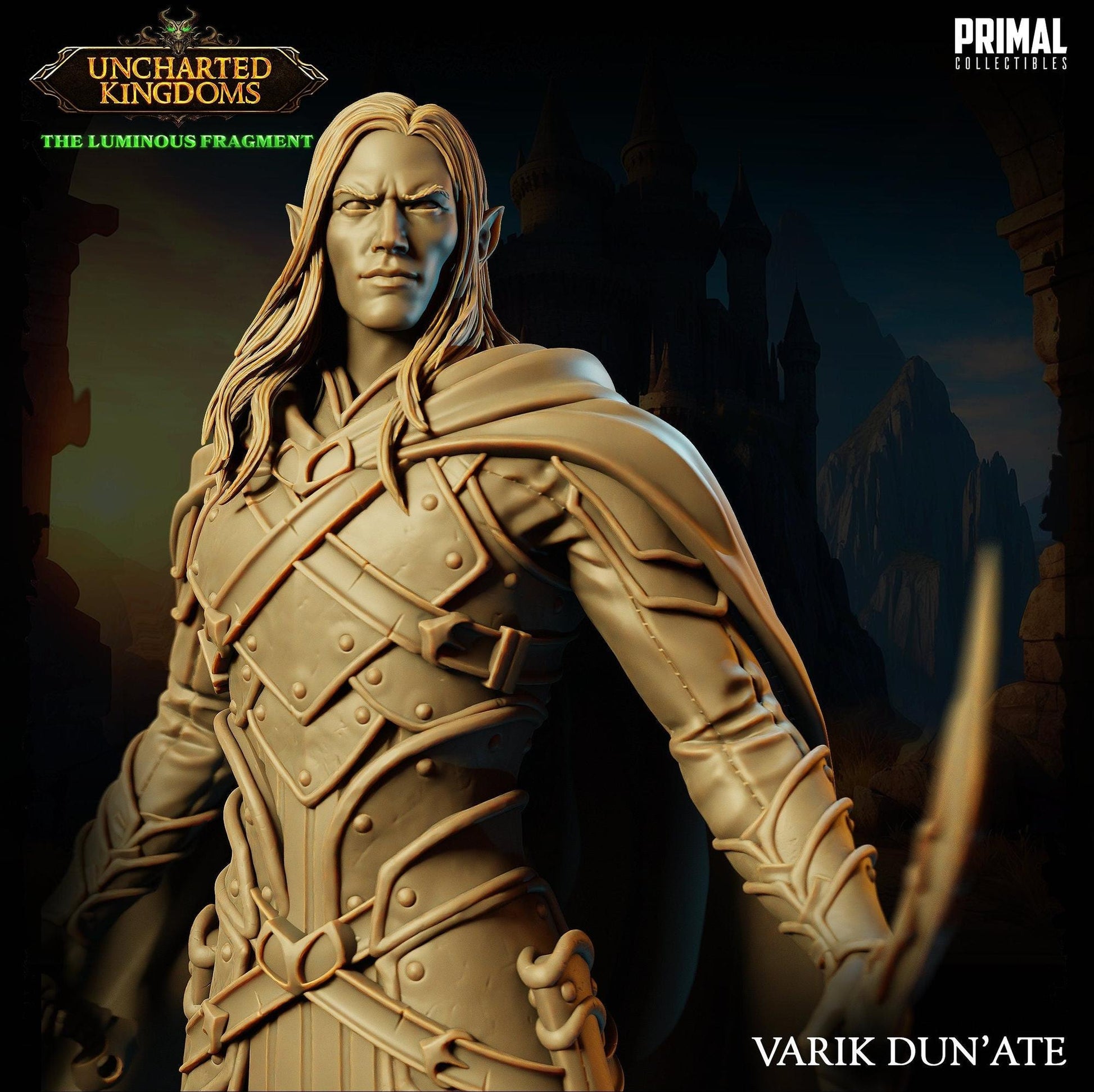 Dark Elf Varik | Tabletop Scale | TTRPG D&D Miniature | Primal Collectibles