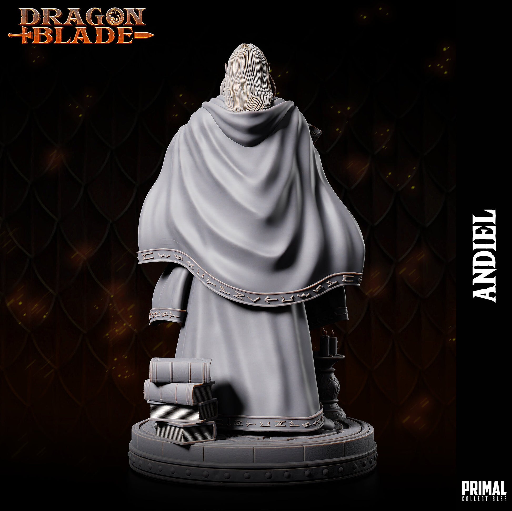 Dark Elf Wizard Andiel | Tabletop Scale | TTRPG D&D Miniature | Primal Collectibles