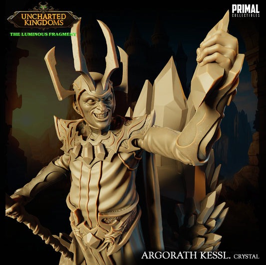 Dark Wizard Agorath Kessl Crystal | Tabletop Scale | TTRPG D&D Miniature | Primal Collectibles