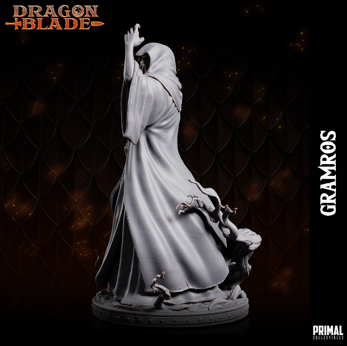 Dark Wizard Gramros | Tabletop Scale | TTRPG D&D Miniature | Primal Collectibles