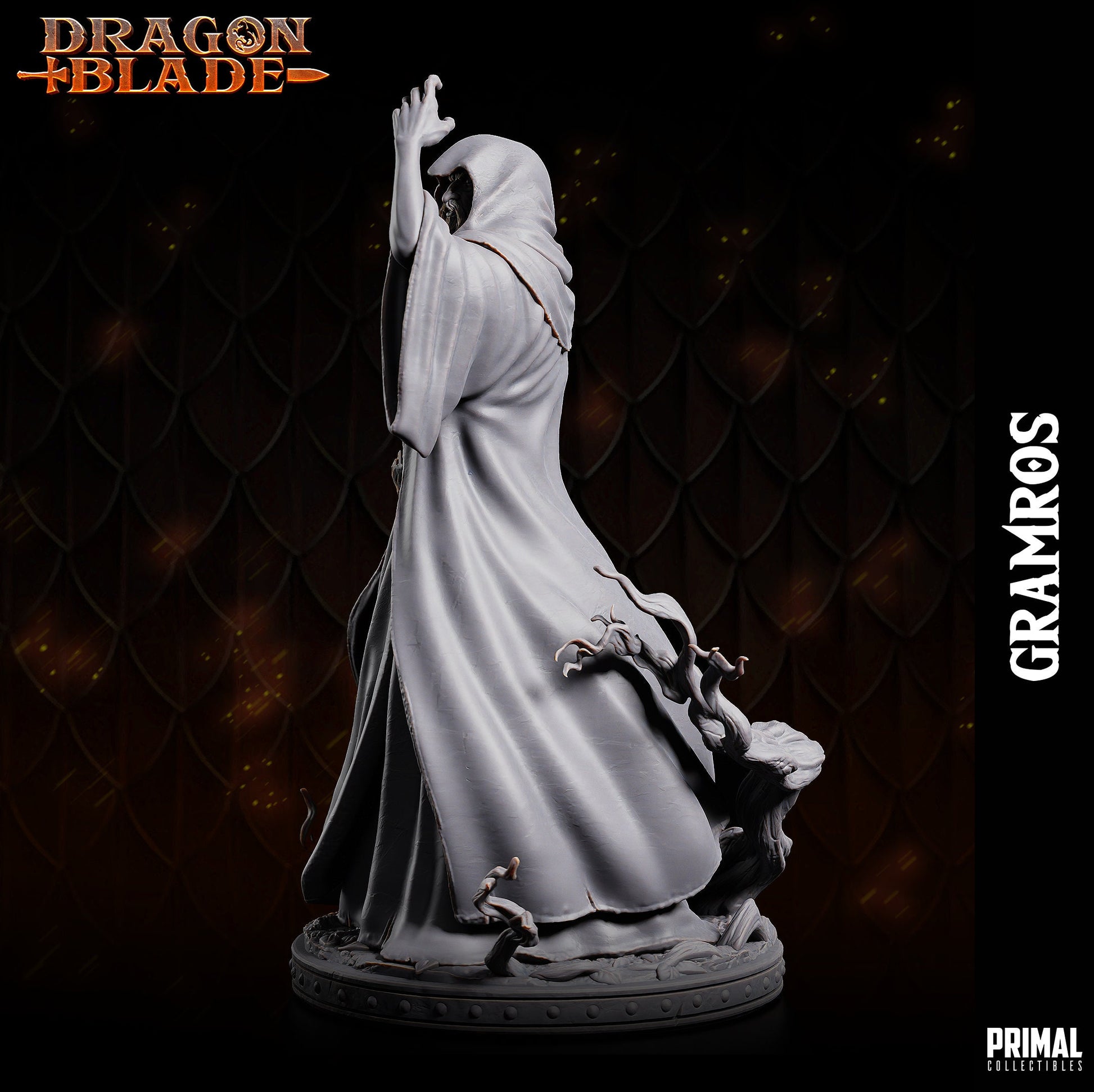 Dark Wizard Gramros | Tabletop Scale | TTRPG D&D Miniature | Primal Collectibles