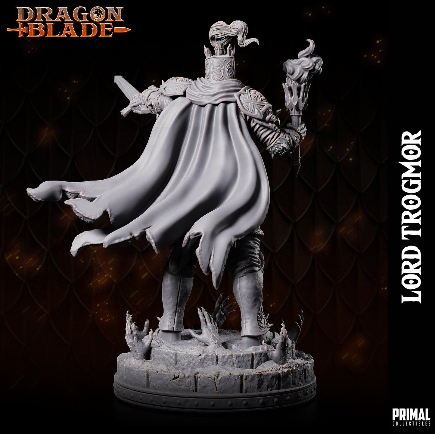 Death Knight Boss Lord Trogmor | Tabletop Scale | TTRPG D&D Miniature | Primal Collectibles