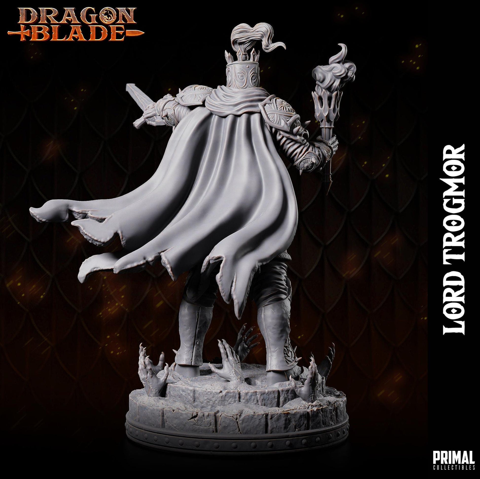 Death Knight Boss Lord Trogmor | Tabletop Scale | TTRPG D&D Miniature | Primal Collectibles