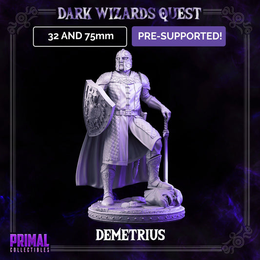Demetrius Knight | Tabletop Scale | TTRPG D&D Miniature | Primal Collectibles