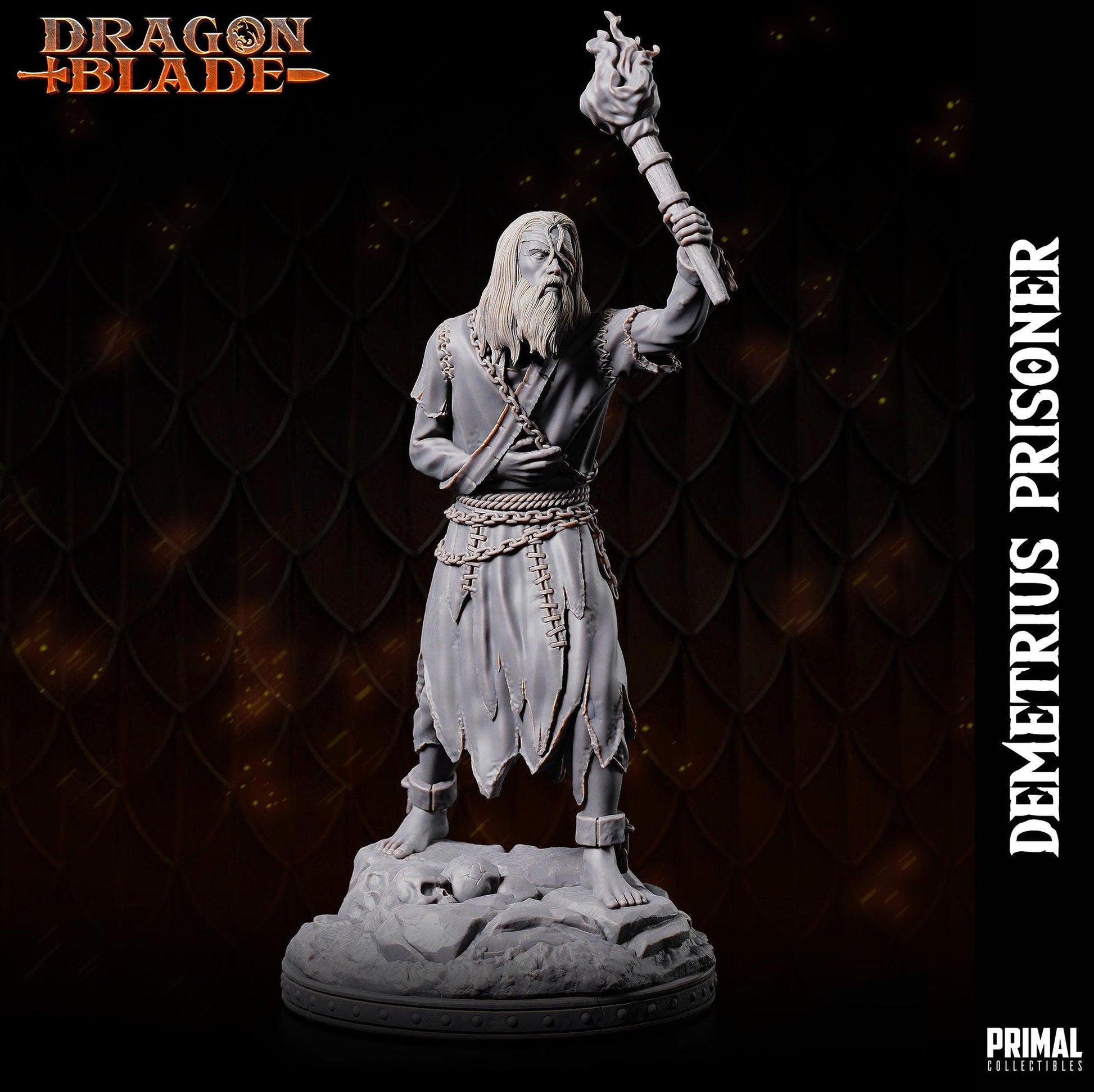 Demetrius Prisoner | Tabletop Scale | TTRPG D&D Miniature | Primal Collectibles