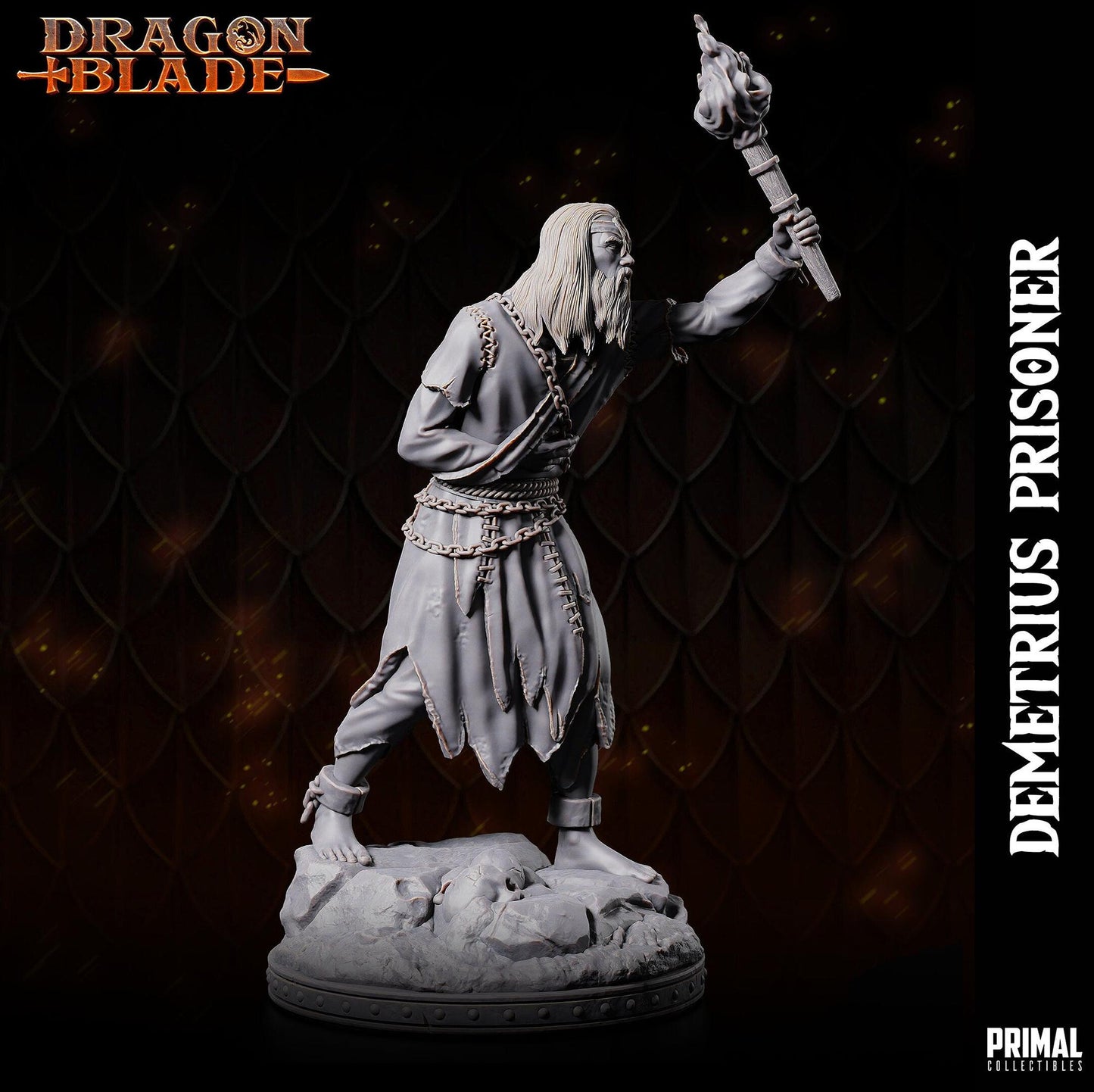 Demetrius Prisoner | Tabletop Scale | TTRPG D&D Miniature | Primal Collectibles