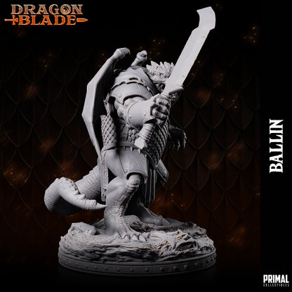 Draconian Warrior Ballin | Dragonblade | TTRPG D&D Miniature | Primal Collectibles