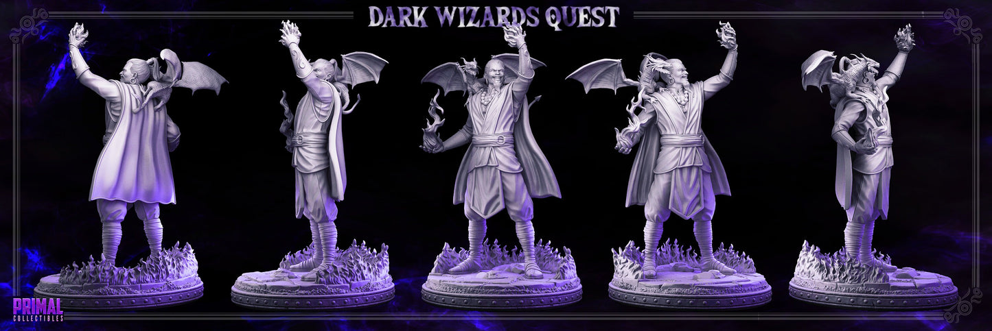 Drago Fire Mage | Tabletop Scale | TTRPG D&D Miniature | Primal Collectibles