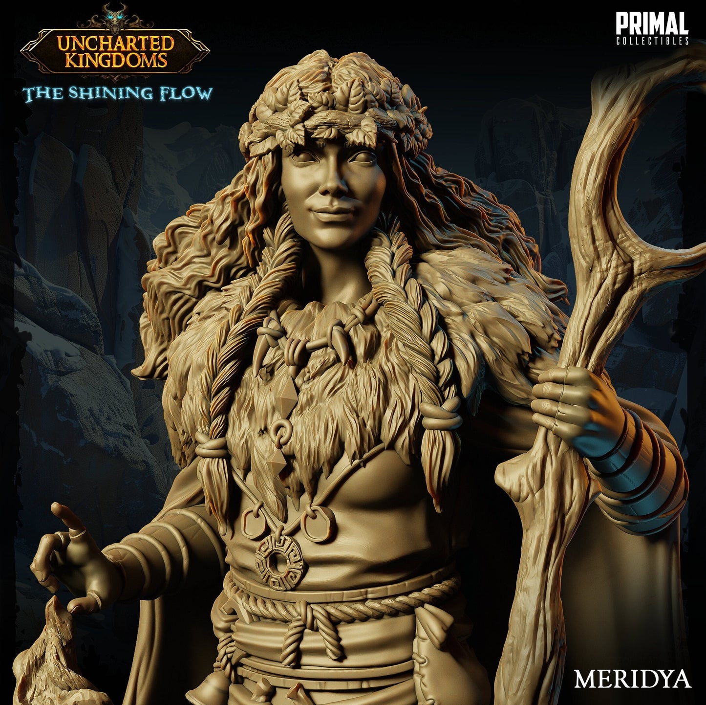Druid Meridya | Tabletop Scale | TTRPG D&D Miniature | Primal Collectibles