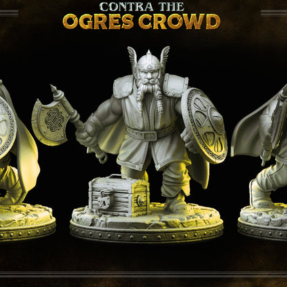 Dwarf Azaghal | Contra the Ogres Crowd | TTRPG D&D Miniature | Primal Collectibles
