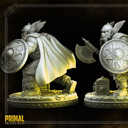 Dwarf Azaghal | Contra the Ogres Crowd | TTRPG D&D Miniature | Primal Collectibles
