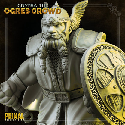 Dwarf Azaghal | Contra the Ogres Crowd | TTRPG D&D Miniature | Primal Collectibles