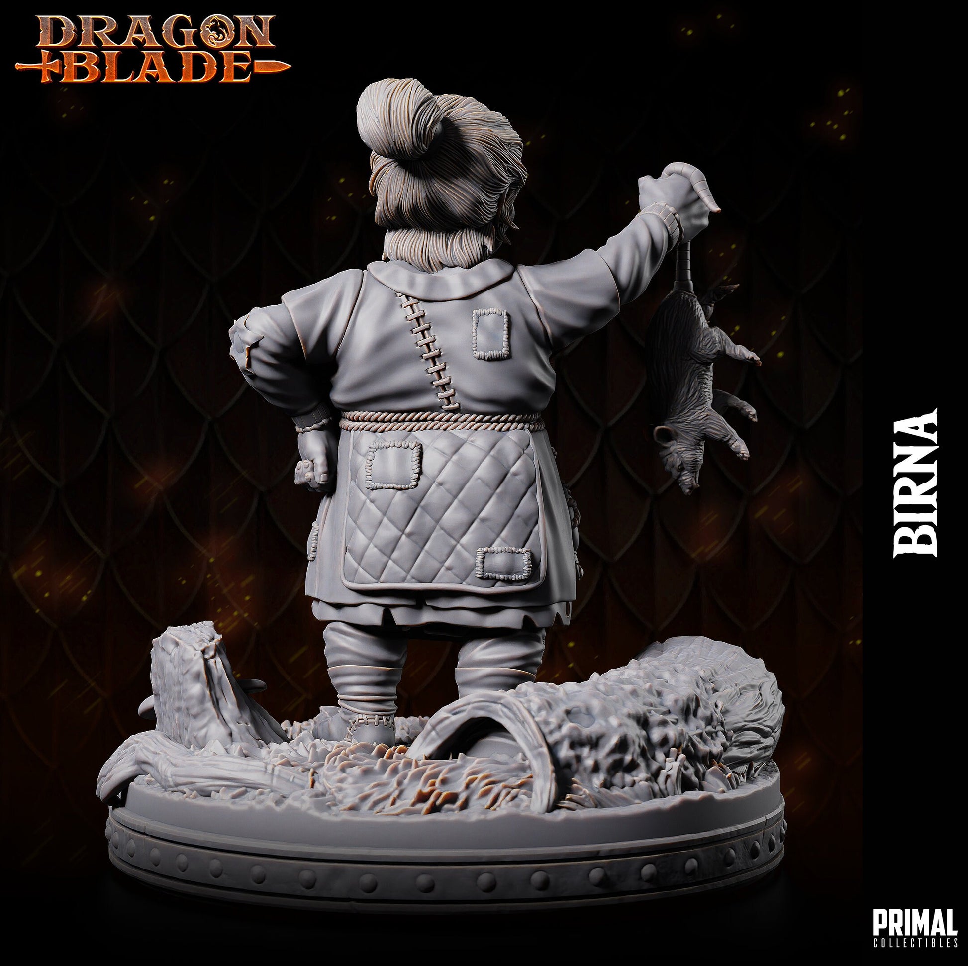 Female Dwarf Birna | Tabletop Scale | TTRPG D&D Miniature | Primal Collectibles