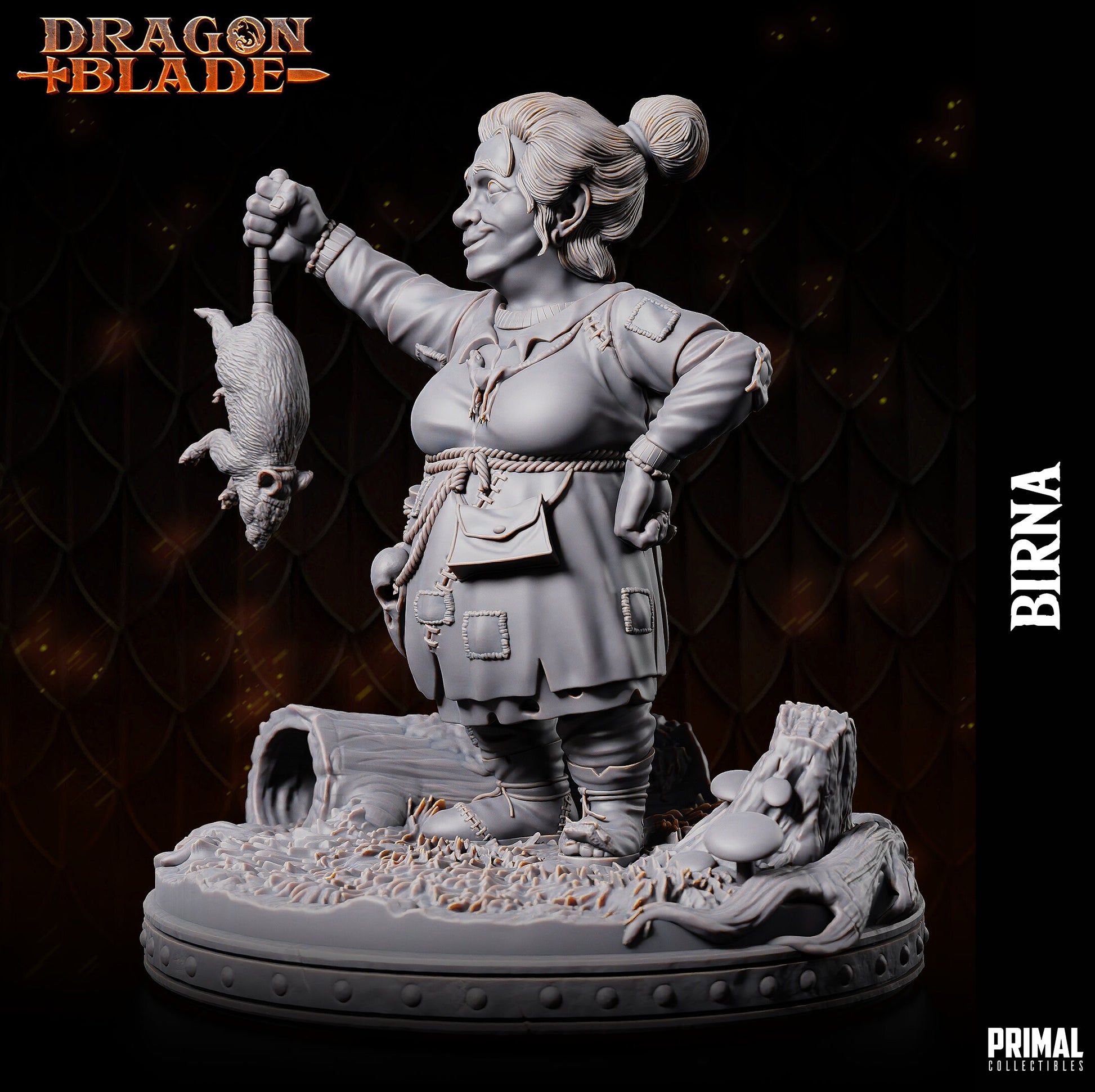 Female Dwarf Birna | Tabletop Scale | TTRPG D&D Miniature | Primal Collectibles