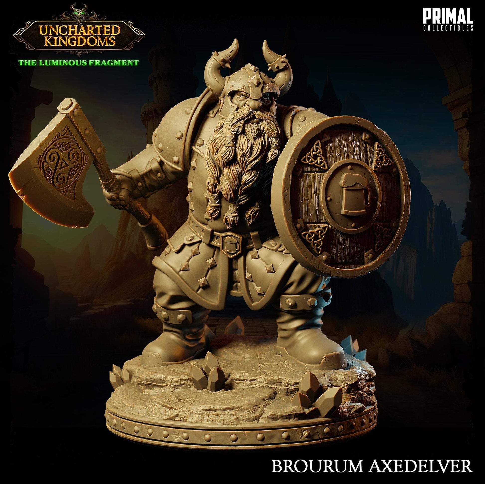Dwarf Brourum | Tabletop Scale | TTRPG D&D Miniature | Primal Collectibles