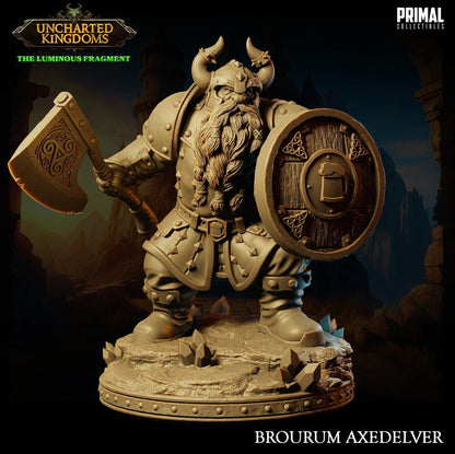 Dwarf Brourum | Uncharted Kingdoms | TTRPG D&D Miniature | Primal Collectibles