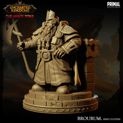Dwarf Brourum King Clothes | Uncharted Kingdoms | TTRPG D&D Miniature | Primal Collectibles