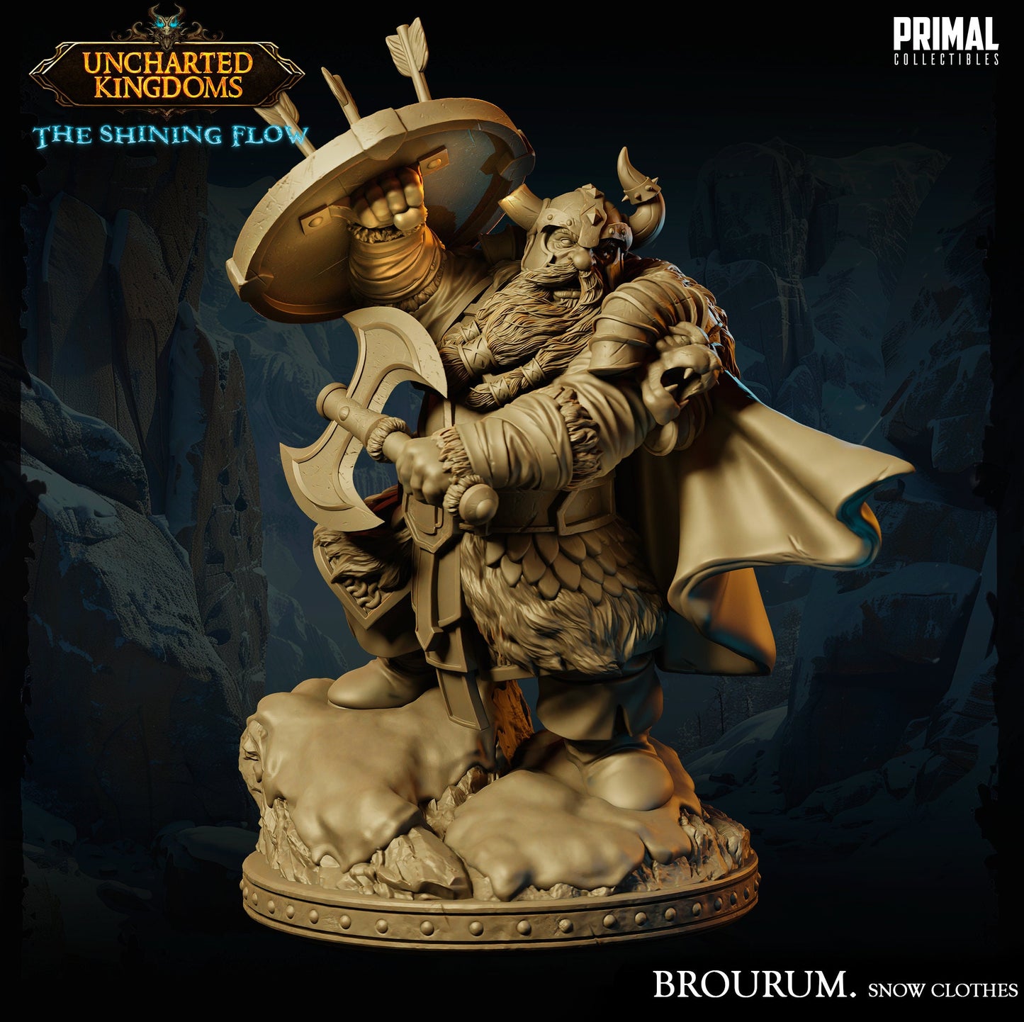 Dwarf Brourum Snow Clothes | Tabletop Scale | TTRPG D&D Miniature | Primal Collectibles