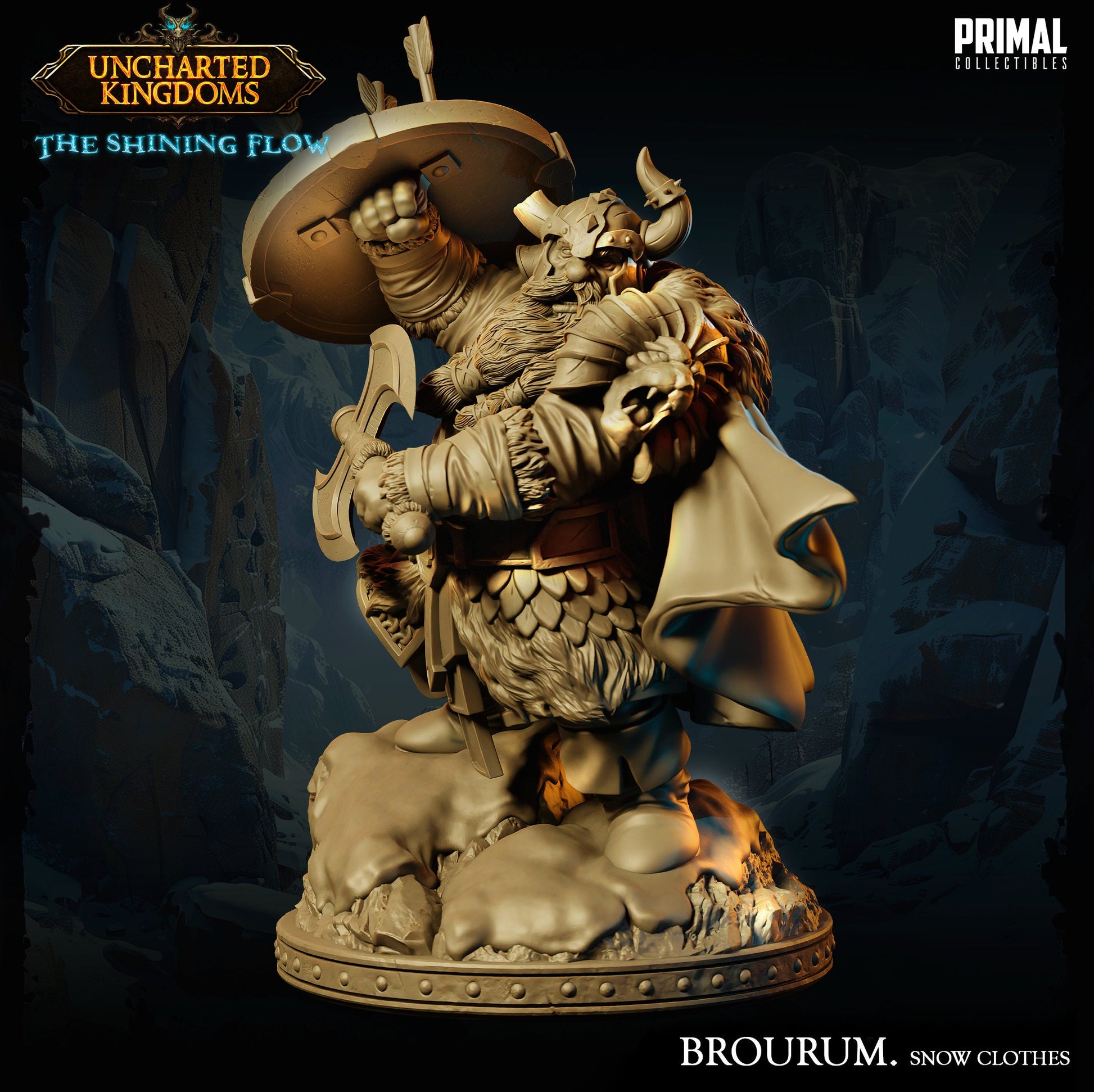 Dwarf Brourum Snow Clothes | Tabletop Scale | TTRPG D&D Miniature | Primal Collectibles