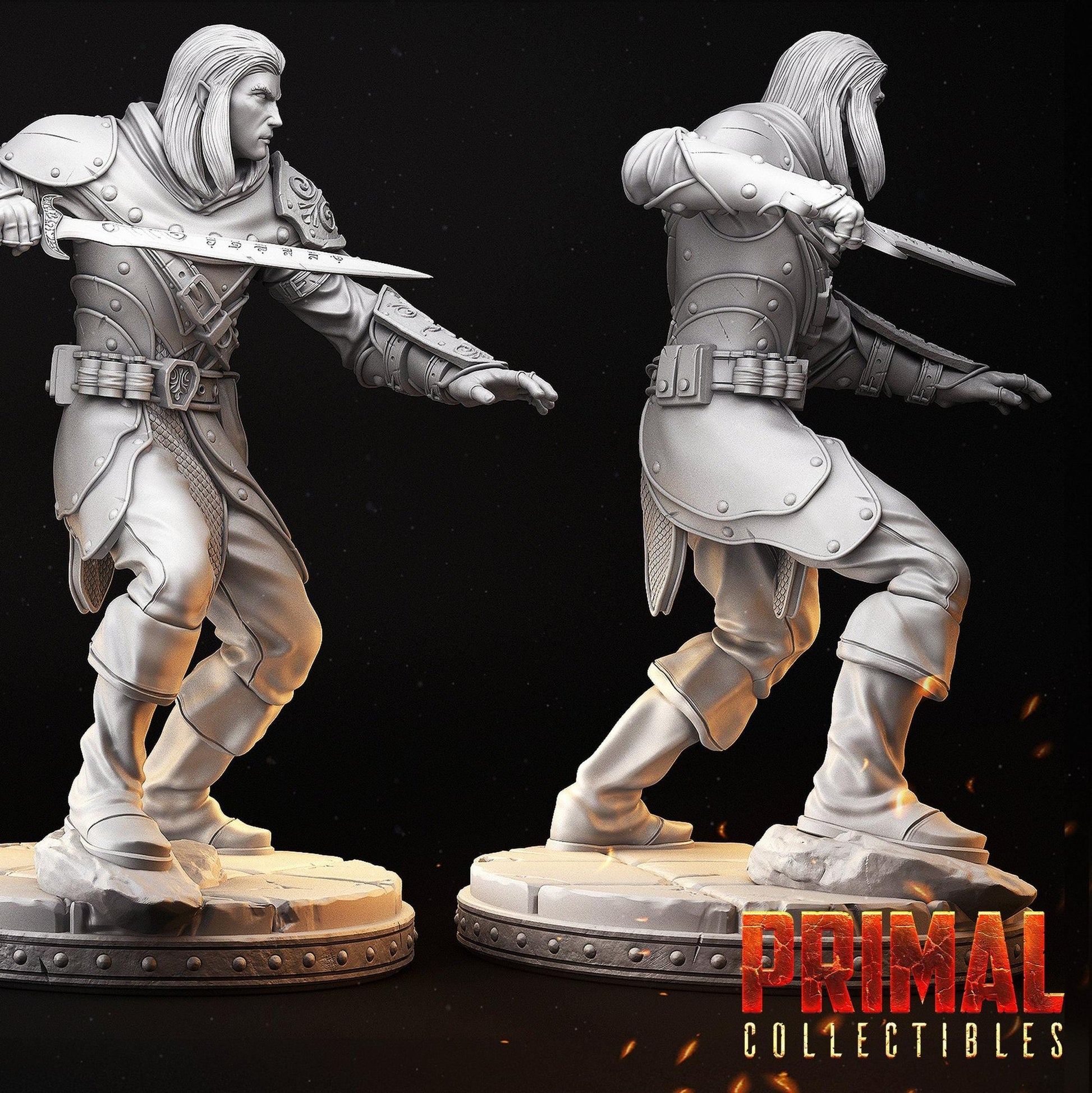Ettrian Male Elf | Tabletop Scale | TTRPG D&D Miniature | Primal Collectibles