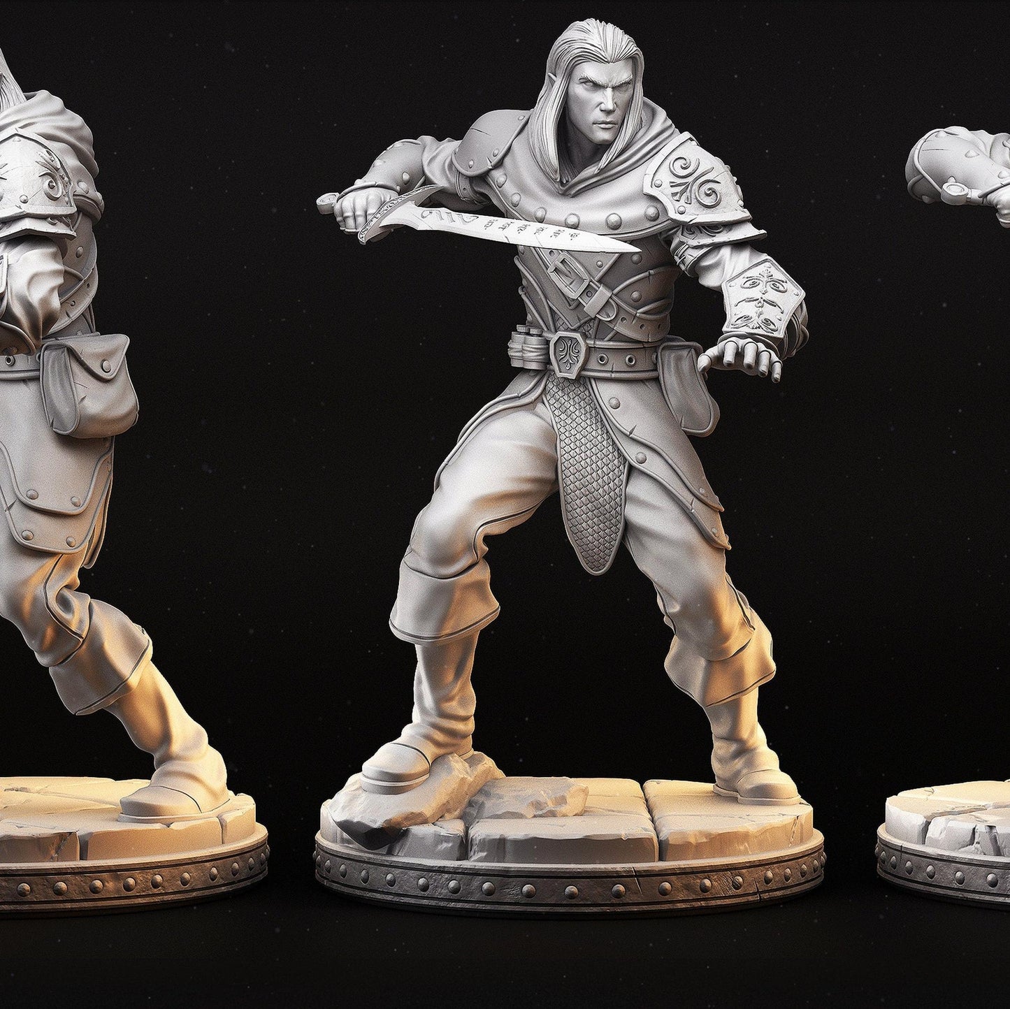 Ettrian Male Elf | Tabletop Scale | TTRPG D&D Miniature | Primal Collectibles