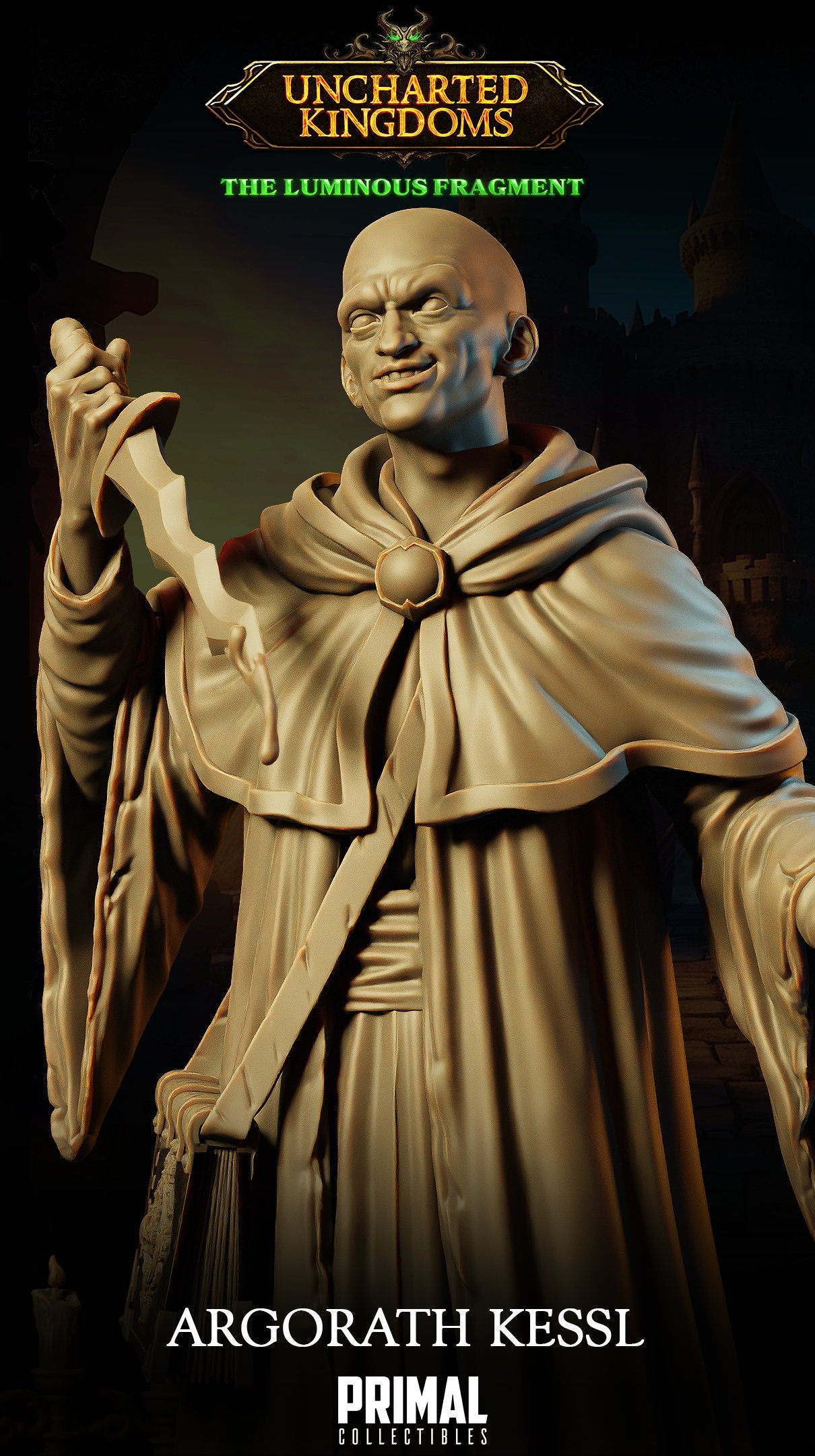 Evil Wizard Argorath | Tabletop Scale | TTRPG D&D Miniature | Primal Collectibles