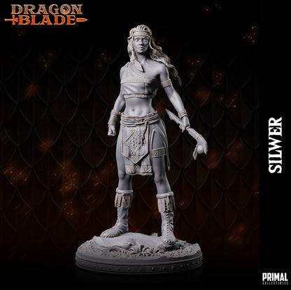 Female Elf Silwer | Dragonblade | TTRPG D&D Miniature | Primal Collectibles