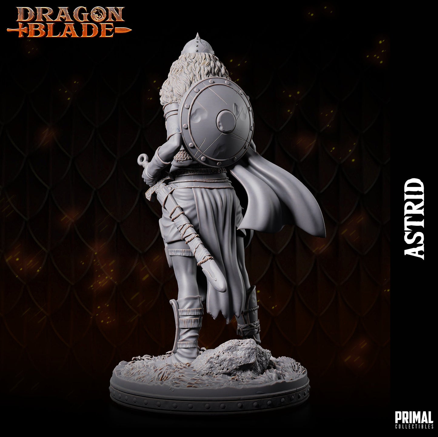 Female Fighter Astrid | Tabletop Scale | TTRPG D&D Miniature | Primal Collectibles