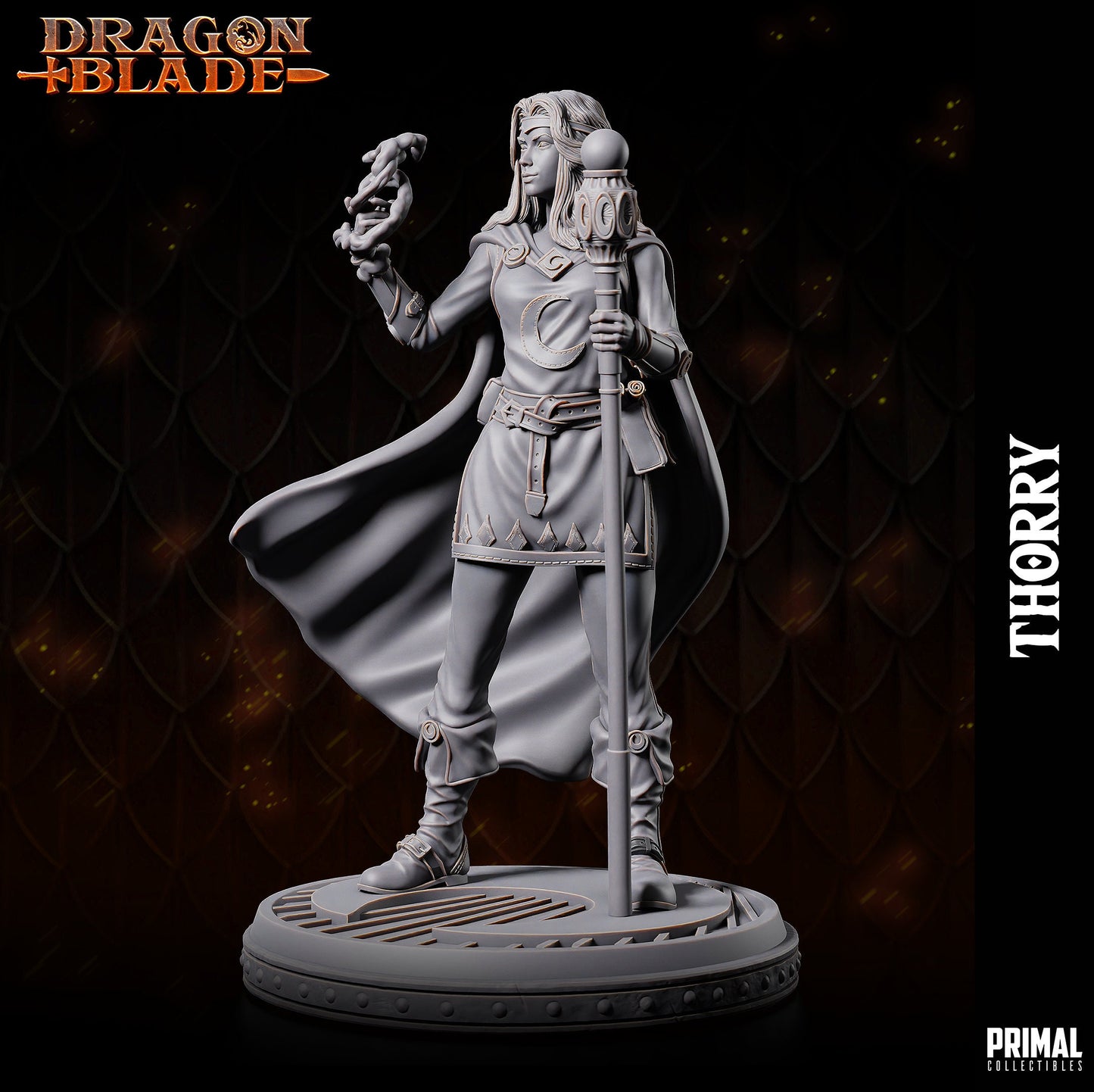 Female Wizard Thorry | Tabletop Scale | TTRPG D&D Miniature | Primal Collectibles