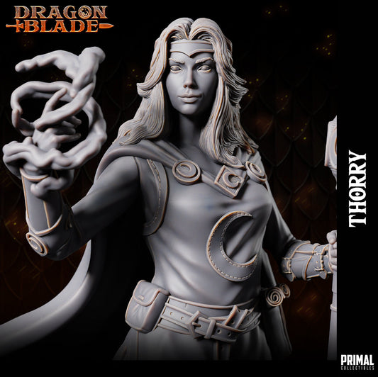 Female Wizard Thorry | Tabletop Scale | TTRPG D&D Miniature | Primal Collectibles
