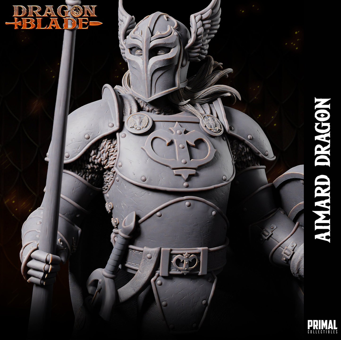 Fighter Aimard | Tabletop Scale | TTRPG D&D Miniature | Primal Collectibles