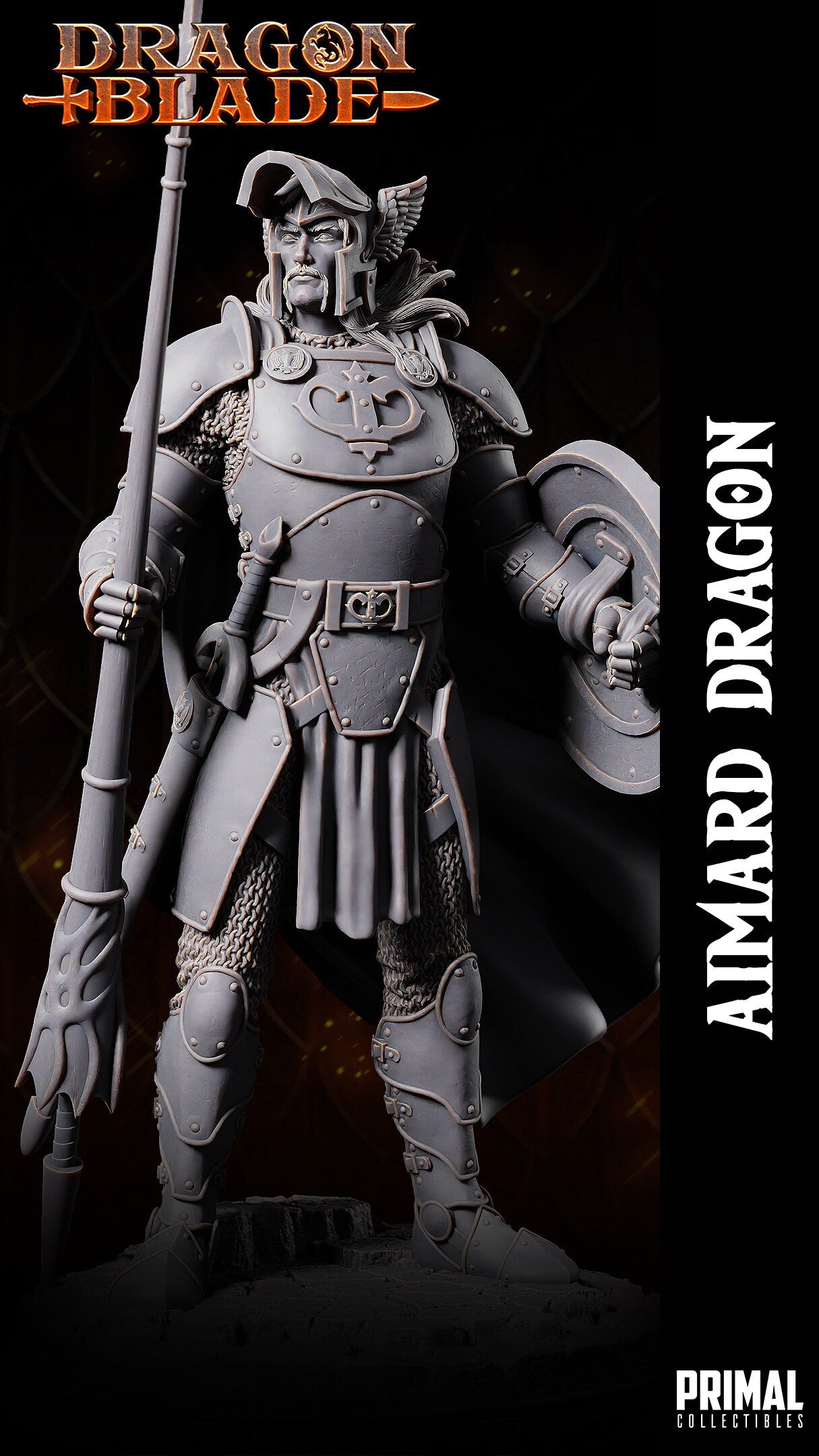 Fighter Aimard | Tabletop Scale | TTRPG D&D Miniature | Primal Collectibles