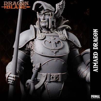 Fighter Aimard | Dragonblade | TTRPG D&D Miniature | Primal Collectibles