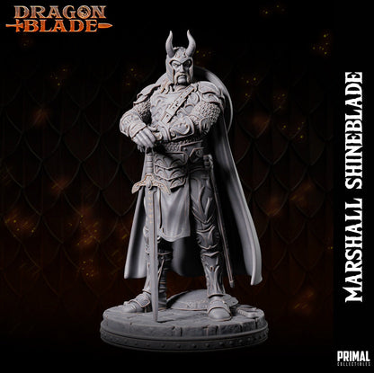 Fighter Knight Marshall Shineblade | Dragonblade | TTRPG D&D Miniature | Primal Collectibles