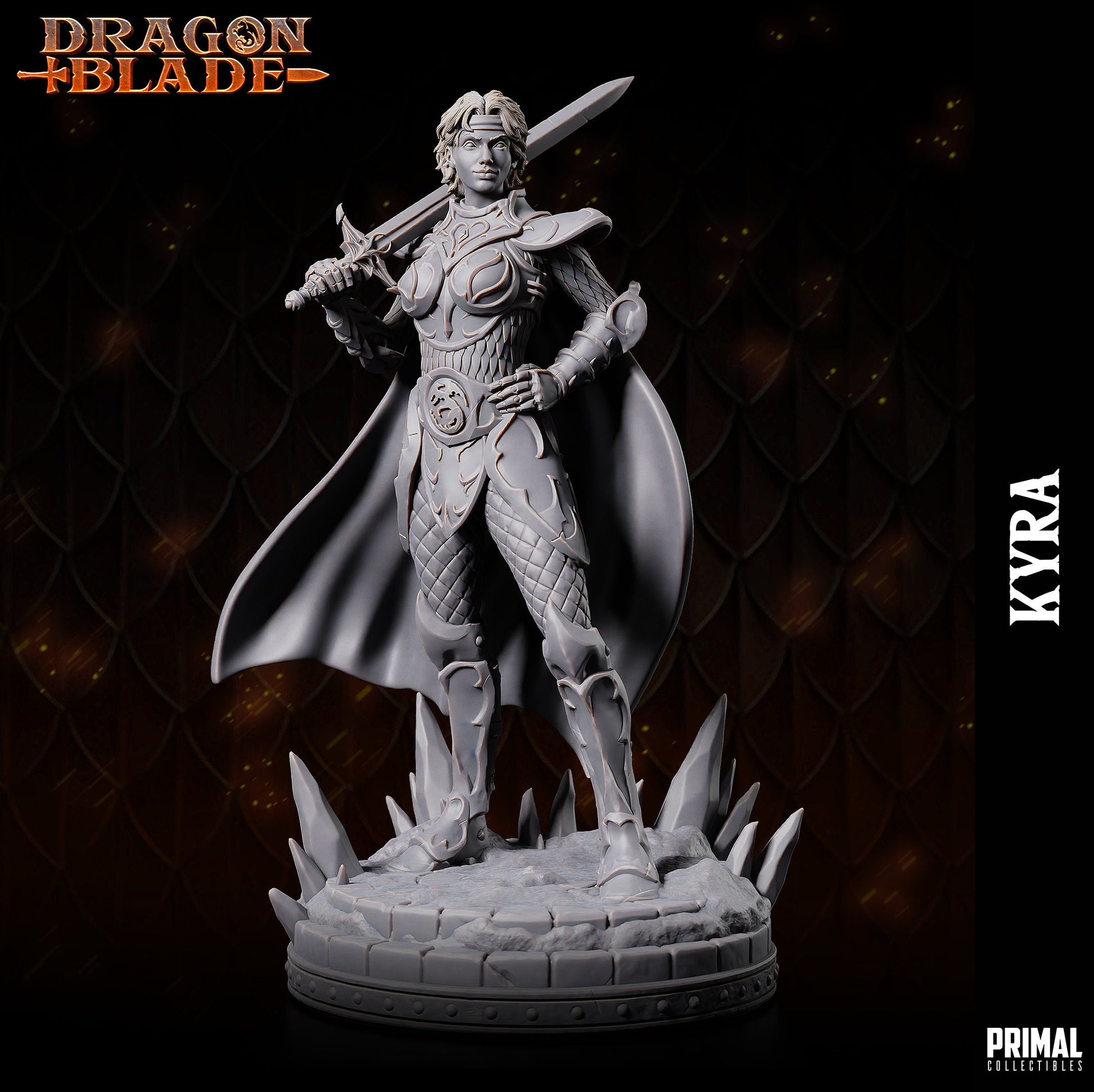 Fighter Kyra | Tabletop Scale | TTRPG D&D Miniature | Primal Collectibles