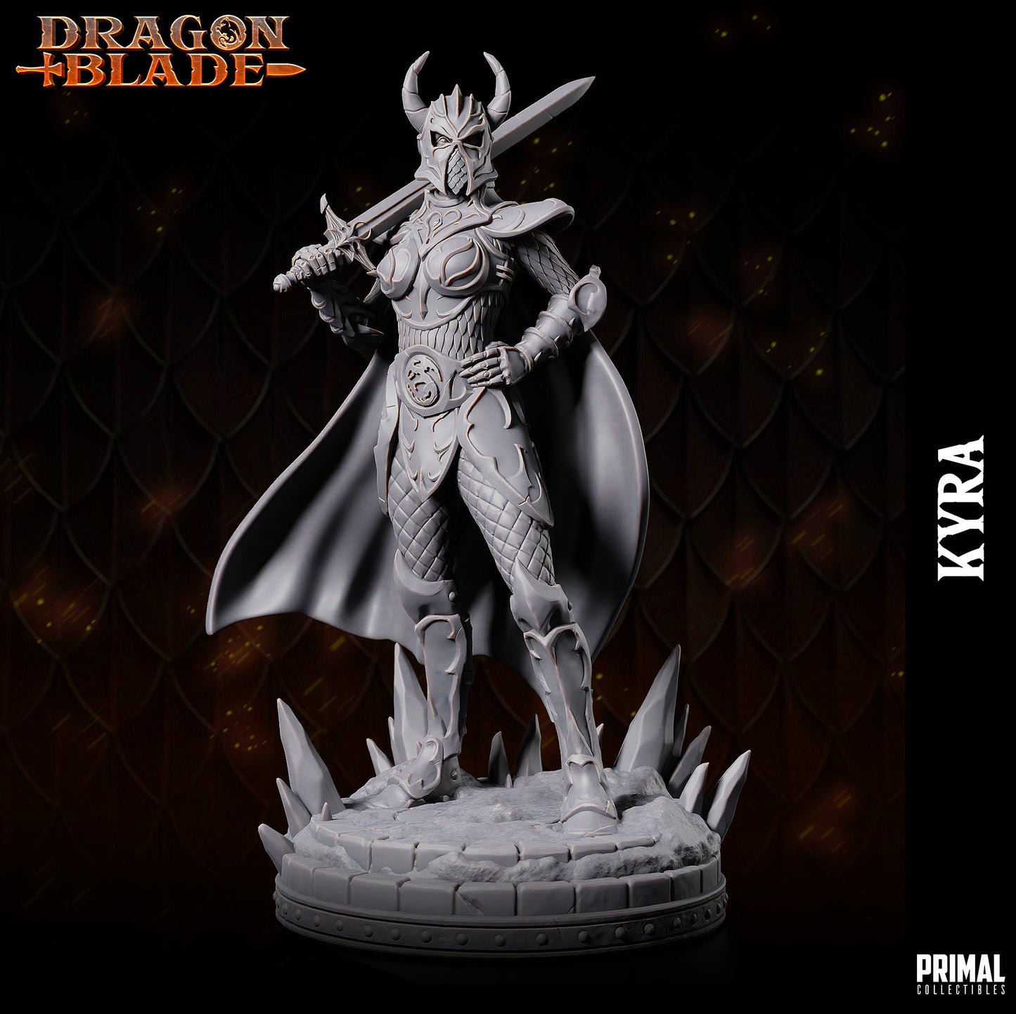 Fighter Kyra | Tabletop Scale | TTRPG D&D Miniature | Primal Collectibles